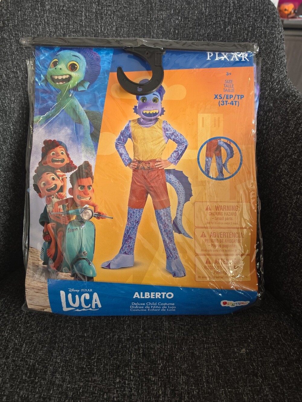 NIP Disguise Child XS(3T-4T) Alberto Disney Pixar Luca Halloween Deluxe Costume